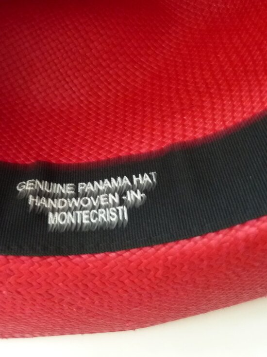 Montecristi red straw panama hat 58 main image 5